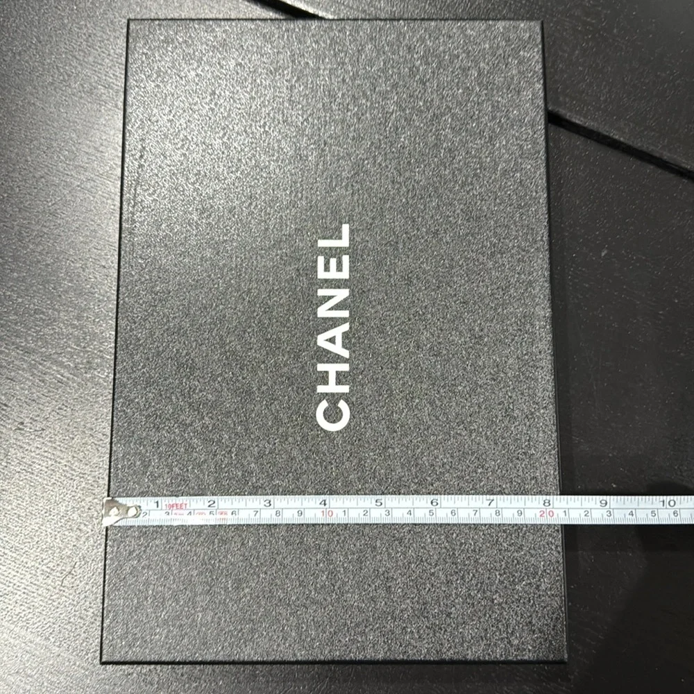 CHANEL Black Storage Box with White Logo